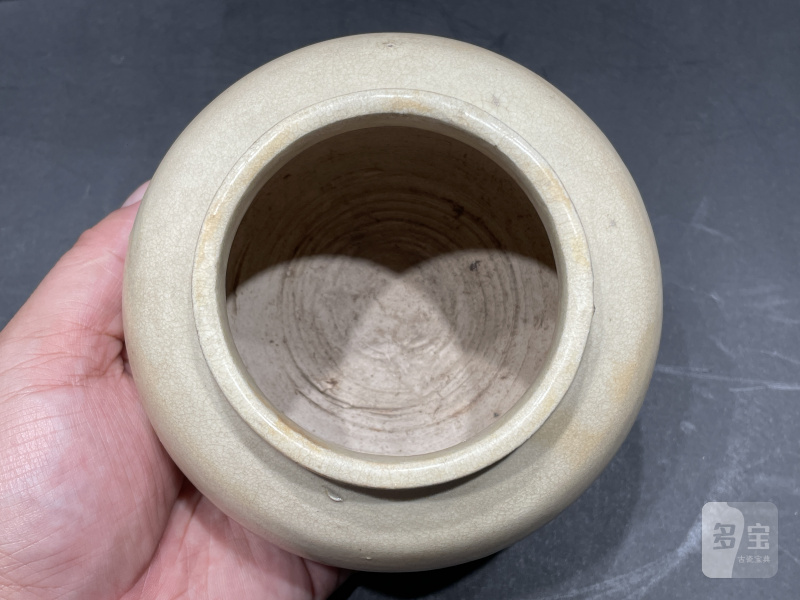明 巩县窑白釉黄釉围棋罐一对 - 图7